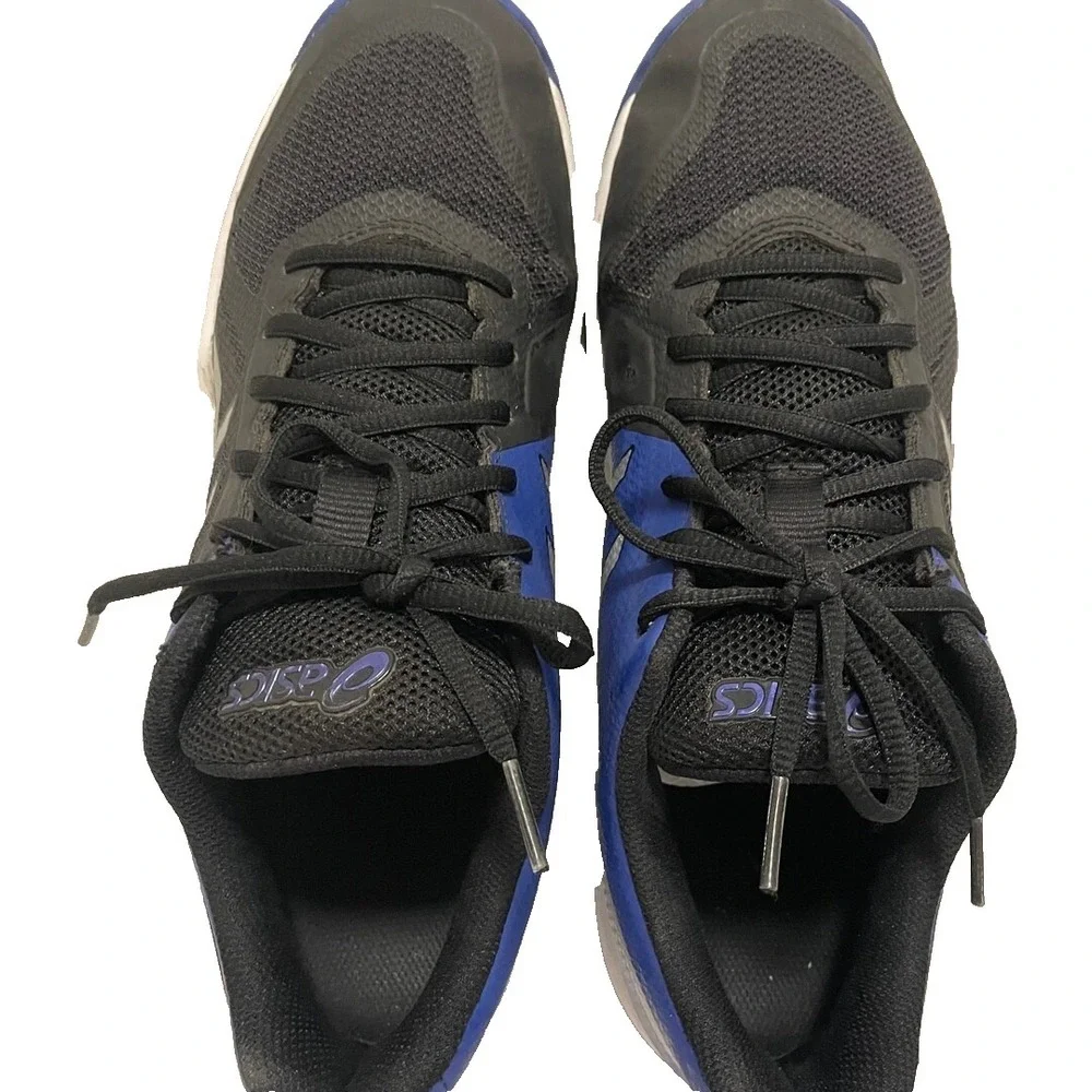 ASICS Gel-Tactic Indoor  Blue Black White Shoes Men's 9.5 Running Jogging‎